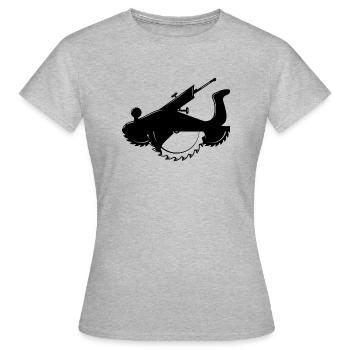 menuisier menuisier menuisier - T-shirt Femme - gris chiné - Devant - AI Model Female 172 dark (172cm)