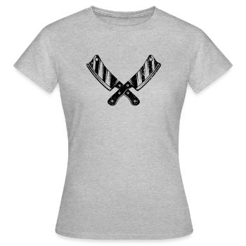 Butcher Butcher - Women's T-Shirt - heather grey - Front - AI Model Female 172 dark (172cm)