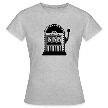 Spielautomaten Casino - Frauen T-Shirt - Grau meliert - Vorne - AI Model Female 172 dark (172cm)