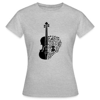 Double Bass Lover Double Bass Instrument Double Ba - Women's T-Shirt - heather grey - Front - AI Model Female 172 dark (172cm)