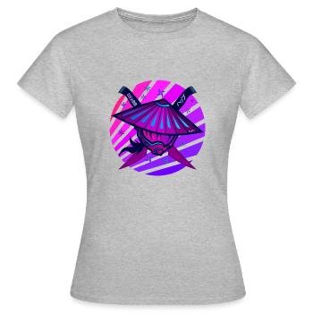 Samouraï Monster Sword violet - T-shirt Femme - gris chiné - Devant - AI Model Female 172 dark (172cm)