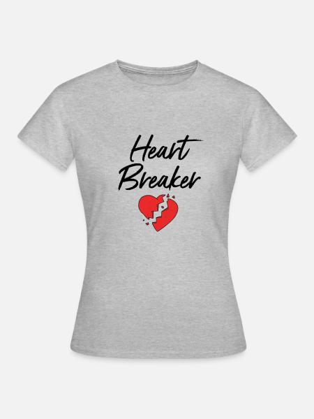 Herzbrecher - Frauen T-Shirt - Grau meliert