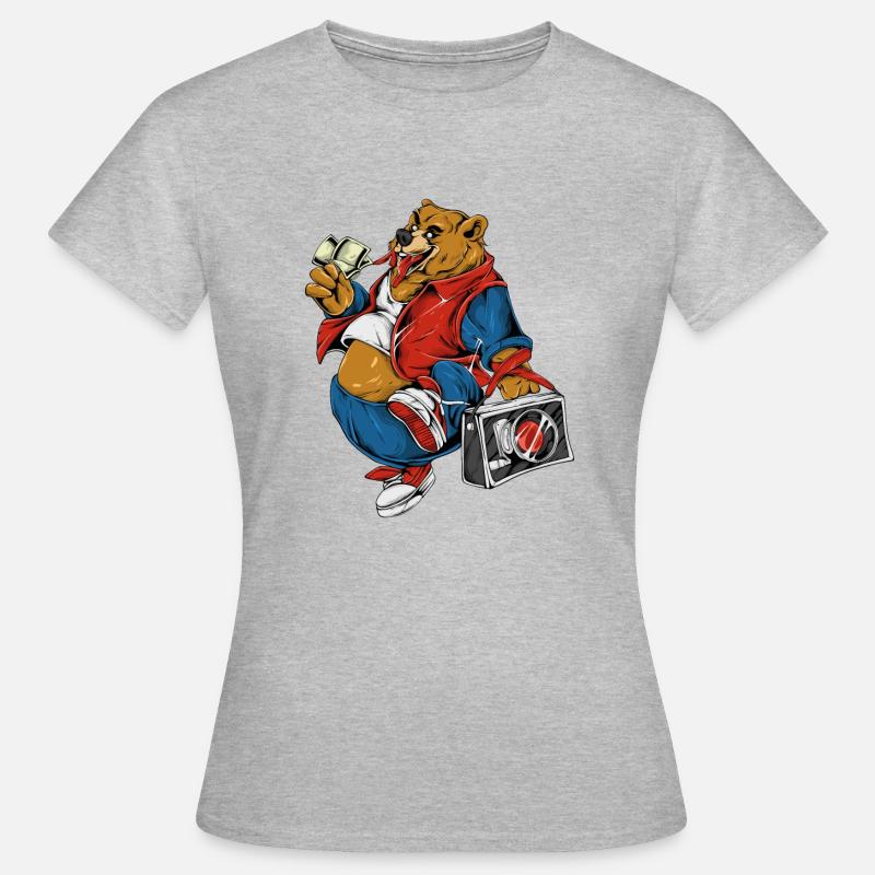 Funny Cute Bear - Women's T-Shirt - heather grey