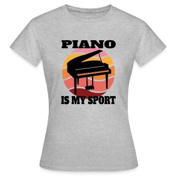 Pianiste Pianiste Pianiste Cadeau Piano Piano - T-shirt Femme - gris chiné - Devant - AI Model Female 172 dark (172cm)