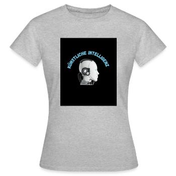 Künstliche Intelligenz - Frauen T-Shirt - Grau meliert - Vorne - AI Model Female 172 dark (172cm)