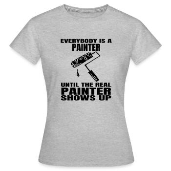 Painters and varnishers Paint brushes Paint - Women's T-Shirt - heather grey - Front - AI Model Female 172 dark (172cm)