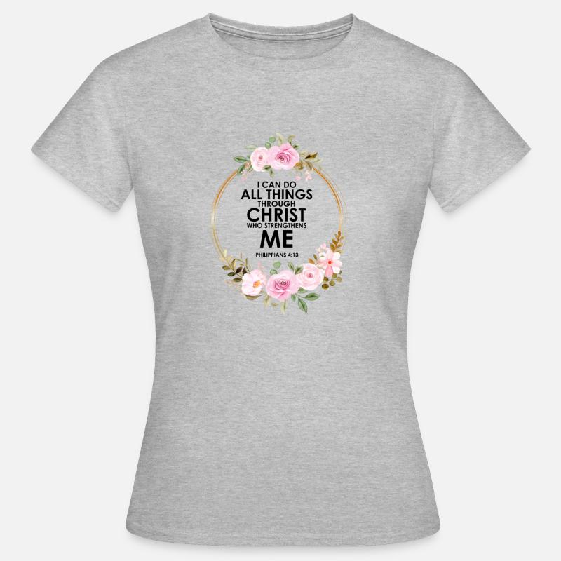 Inspirational Minimalists Christianity Devotee - Women's T-Shirt - heather grey