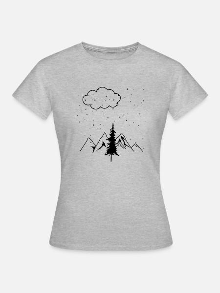 Schöne Landschaft - Frauen T-Shirt - Grau meliert