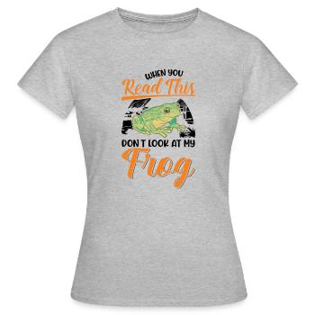 Grenouille cadeau Rainette - T-shirt Femme - gris chiné - Devant - AI Model Female 172 dark (172cm)