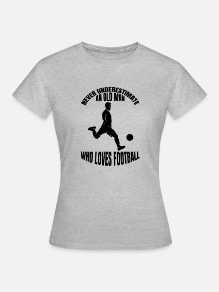 Fußballspieler Fußballmannschaft Fußballdesign - Frauen T-Shirt - Grau meliert