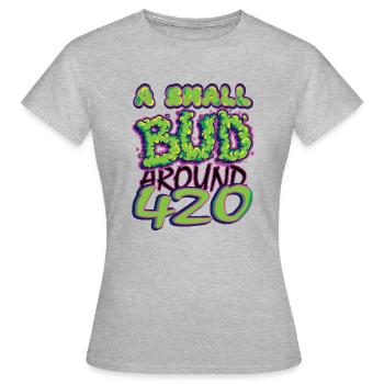 MARIHUANA SMOKE 420 CANNABIS WEED HANF DESIGN - Frauen T-Shirt - Grau meliert - Vorne - AI Model Female 172 dark (172cm)