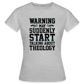Inspirierend, kämpfend, Gebet, erhebende Theologen - Frauen T-Shirt - Grau meliert - Vorne - AI Model Female 172 dark (172cm)
