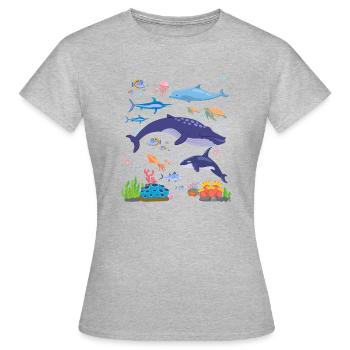 Inspirierende Umweltschützer Biologen - Frauen T-Shirt - Grau meliert - Vorne - AI Model Female 172 dark (172cm)