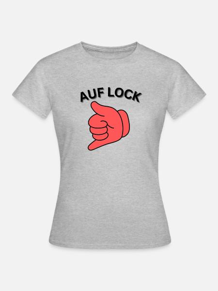 AUF LOCK - Frauen T-Shirt - Grau meliert