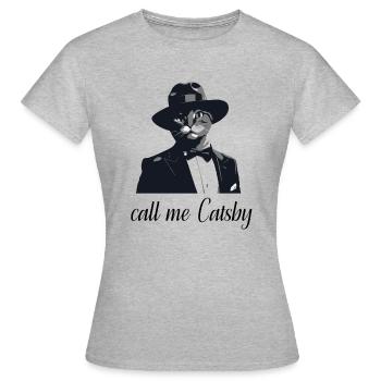 Gangstercat2 - Frauen T-Shirt - Grau meliert - Vorne - AI Model Female 172 dark (172cm)