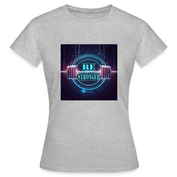 FITNESSSTUDIO - Frauen T-Shirt - Grau meliert - Vorne - AI Model Female 172 dark (172cm)