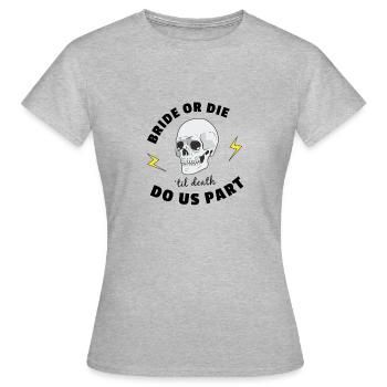 Funny Bride Engagement Pledges Illustration - Women's T-Shirt - heather grey - Front - AI Model Female 172 dark (172cm)