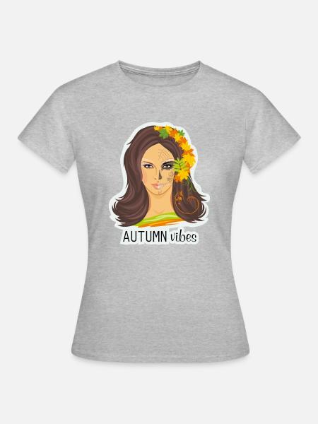Herbststimmung - Frauen T-Shirt - Grau meliert