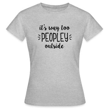 Humorous Awkwardly Introverts Sarcastic Mockeries - Women's T-Shirt - heather grey - Front - AI Model Female 172 dark (172cm)