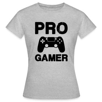 pro gamer - Frauen T-Shirt - Grau meliert - Vorne - AI Model Female 172 dark (172cm)
