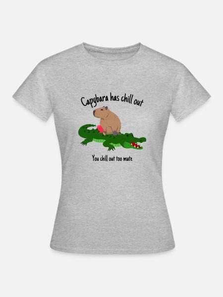 Capybara repose cadeau pour les fans de capybara - T-shirt Femme - gris chiné