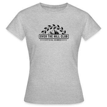 Over The Hill Club Official Member Retirement Fun - Women's T-Shirt - heather grey - Front - AI Model Female 172 dark (172cm)