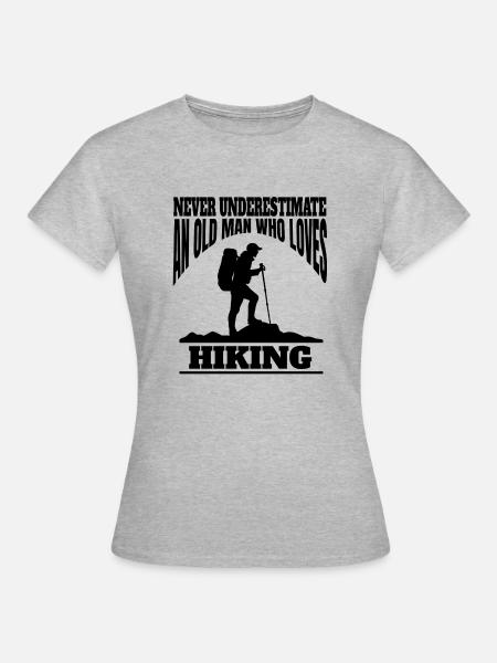 Wandern Bergwanderer Bergwandern Wanderung - Frauen T-Shirt - Grau meliert