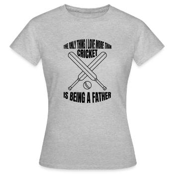 Cricket Cricket Équipe de Cricket Équipe de Cricket - T-shirt Femme - gris chiné - Devant - AI Model Female 172 dark (172cm)