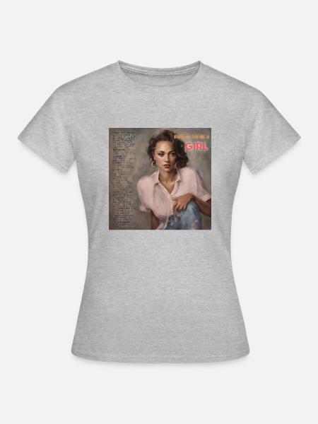 Starke Frauen sind stolz auf sich - Frauen T-Shirt - Grau meliert