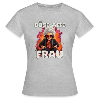 Funny Saying Angry Old Woman - Women's T-Shirt - heather grey - Front - AI Model Female 172 dark (172cm)
