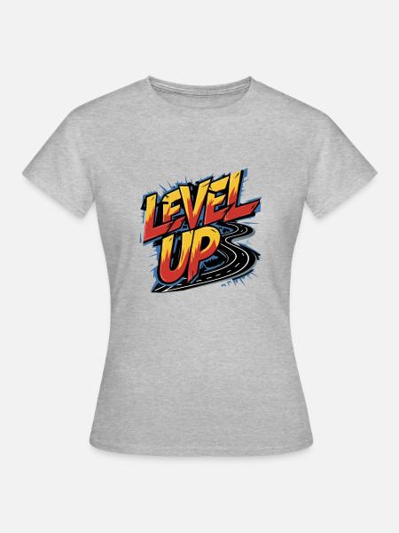 HERAUFSCHRAUBEN - Frauen T-Shirt - Grau meliert