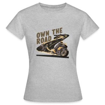 BESITZE DIE STRASSE - Frauen T-Shirt - Grau meliert - Vorne - AI Model Female 172 dark (172cm)
