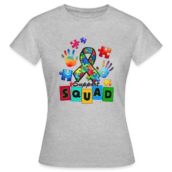 Autisme Super-héros Soignant Puzzle Enfants Anormaux - T-shirt Femme - gris chiné - Devant - AI Model Female 172 dark (172cm)