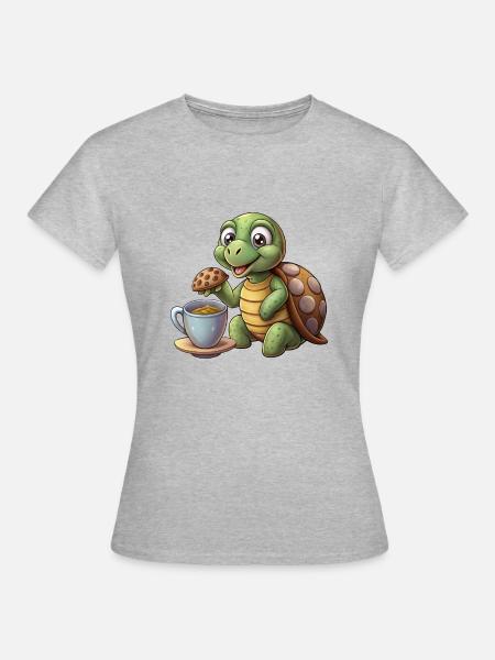 KEKSE, KAFFEEZEIT - Frauen T-Shirt - Grau meliert
