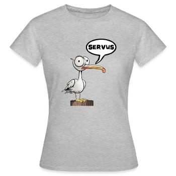 Servus Idée Cadeau de Bienvenue Oha - T-shirt Femme - gris chiné - Devant - AI Model Female 172 dark (172cm)