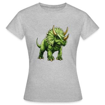 Tricératops - T-shirt Femme - gris chiné - Devant - AI Model Female 172 dark (172cm)