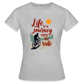 TREND QUOTE JOURNEY - Women's T-Shirt - heather grey - Front - AI Model Female 172 dark (172cm)