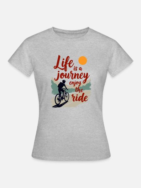 TREND QUOTE REISE - Frauen T-Shirt - Grau meliert