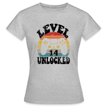 14 Birthday gift Funny 14th birthday Present - Frauen T-Shirt - Grau meliert - Vorne - AI Model Female 172 dark (172cm)