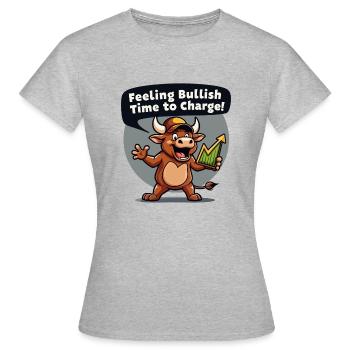 ENERGIE NACH OBEN - Frauen T-Shirt - Grau meliert - Vorne - AI Model Female 172 dark (172cm)