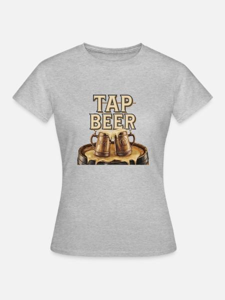 BIER - Frauen T-Shirt - Grau meliert