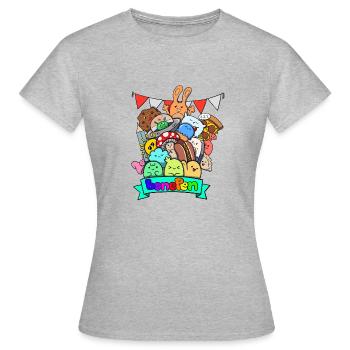 Troupe mignonne - T-shirt Femme - gris chiné - Devant - AI Model Female 172 dark (172cm)