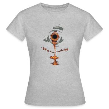 LARMES À CHAUD - T-shirt Femme - gris chiné - Devant - AI Model Female 172 dark (172cm)