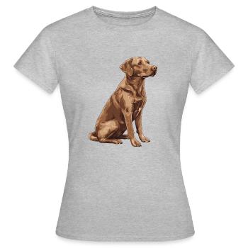 Brown Labrador - Women's T-Shirt - heather grey - Front - AI Model Female 172 dark (172cm)