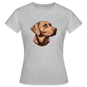 Brauner Labrador - Frauen T-Shirt - Grau meliert - Vorne - AI Model Female 172 dark (172cm)