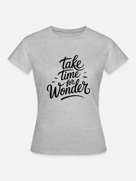 ZEIT BRAUCHEN - Frauen T-Shirt - Grau meliert