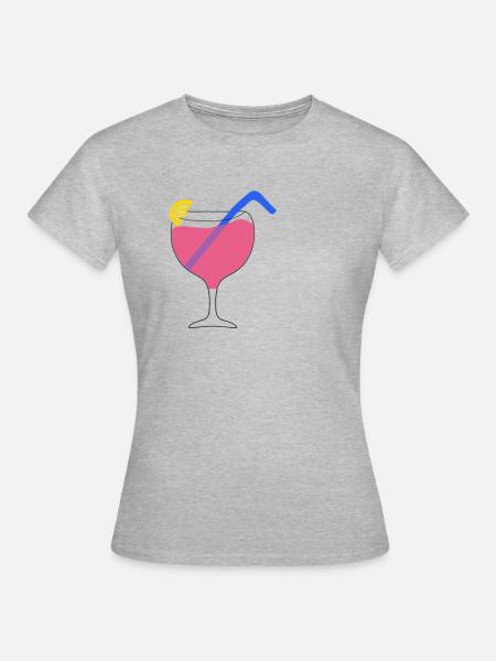 cocktail - Frauen T-Shirt - Grau meliert