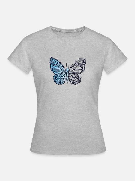 Papillon de cristal - T-shirt Femme - gris chiné