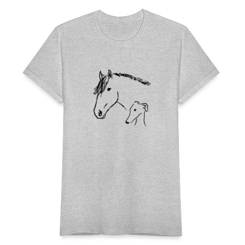 Windhund und Pferd - Frauen T-Shirt
