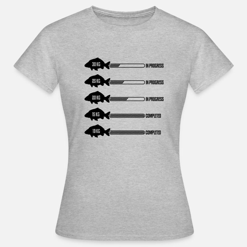 Big Carp in corso - Maglietta da donna - grigio melange